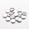 Tarnish Resistant Flat Round 304 Stainless Steel Plain Edge Bezel Cups STAS-S028-29-1