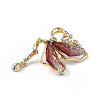 Resin Butterfly Brooch Pin with Crystal Rhinestone LS-JEWB-P016-05KCG-02-3