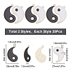 40Pcs 2 Colors Alloy Enamel Pendants ENAM-SC0005-38-2