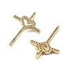 Brass Micro Pave Cubic Zirconia Pendants KK-R229-09G-2