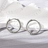Tarnish Resistant 201 Stainless Steel Huggie Hoop Earrings EJEW-L250-01I-P-1