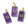 Natural Amethyst Faceted Pendants G-A298-01G-08-1