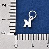 925 Sterling Silver Letter Charms LS-STER-C012-01S-K-3
