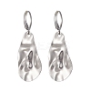 Tarnish Resistant 5 Pair 5 Style 201 Stainless Steel Dangle Hoop Earrings with 304 Stainless Steel Pins EJEW-JE05410-2