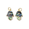 Brass Micro Pave Cubic Zirconia Pendants KK-K384-18G-1