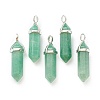 Natural Green Aventurine Pointed Pendants G-M378-01P-A08-1