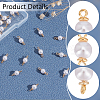 30Pcs ABS Plastic Imitation Pearl Round Connector Charms KK-WR0001-32-3