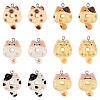 30Pcs 6 Colors Opaque Resin Pendants RESI-YW0004-93-1