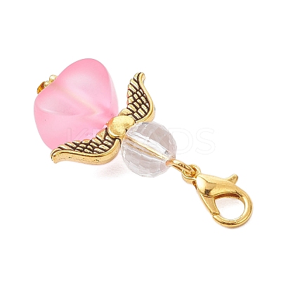 Heart Angel Acrylic Pendant Decorations HJEW-JM03566-01-1