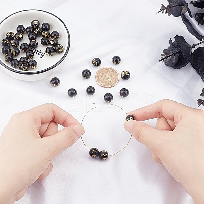 Natural Obsidian Beads Strands G-AR0001-89-1