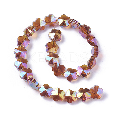 Electroplate Glass Beads Strands EGLA-J148-A-AB09-1