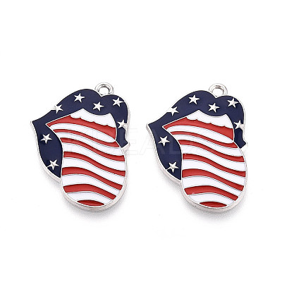 Independence Day Alloy Enamel Pendants ENAM-T022-46P-1