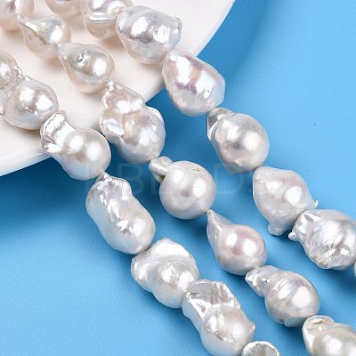 Natural Baroque Pearl Keshi Pearl Beads Strands PEAR-S019-05D-01-1