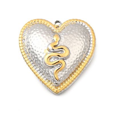 304 Stainless Steel Pendants STAS-M123-03G-PG-1