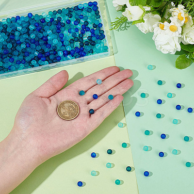 5 Colors Transparent Glass Beads Sets FGLA-PH0001-11A-01-1