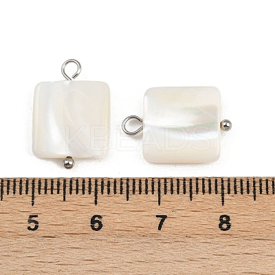 Natural Shell Square Pendants STAS-D378-38P-1