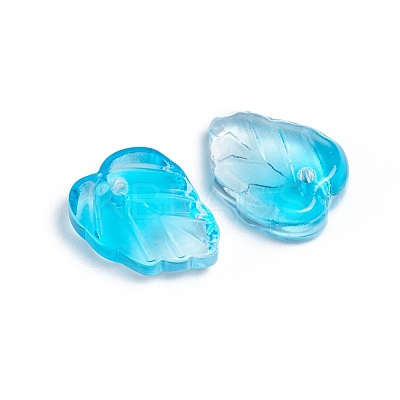 Two-Tone Transparent Glass Charms GLAA-H016-15Q-1