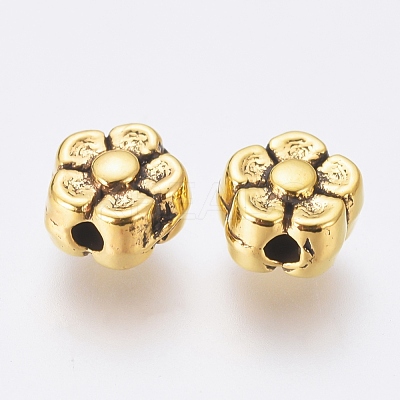 Tibetan Style Alloy Beads TIBEB-LF0071Y-AG-FF-1