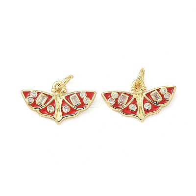 Brass Micro Pave Cubic Zirconia Pendants KK-S338-14G-1