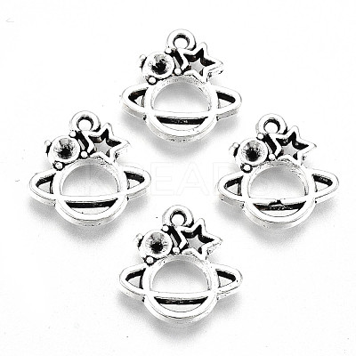 Tibetan Style Alloy Charms Rhinestone Settings TIBE-S323-002AS-RS-1