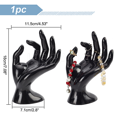 Plastic Mannequin Hand Jewelry Display Holder Stands RDIS-WH0009-013A-1