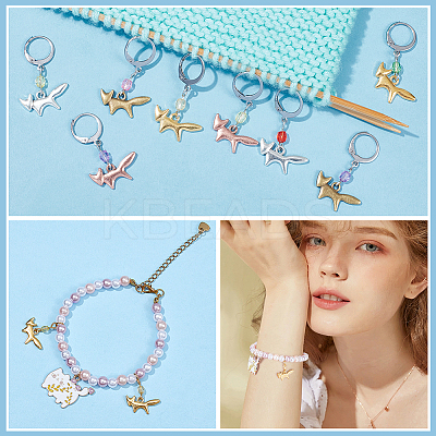 Fox Pendant Stitch Markers HJEW-AB00336-1