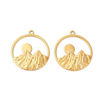 Ion Plating(IP) 304 Stainless Steel Pendants STAS-L268-010G-1