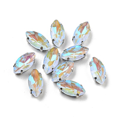 Mocha Fluorescent(MI) Horse Eye Sew on Rhinestone GGLA-R043-01A-P01-1
