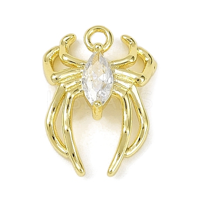 Brass Pave Clear Cubic Zirconia Pendants LS-KK-L238-02G-1