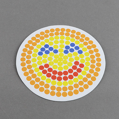 Flat Round DIY Fuse Beads Cardboard Templates DIY-S002-11A-1
