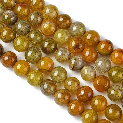 Dyed Natural Dragon Veins Agate Beads Strands X-G-C068-10mm-15-1