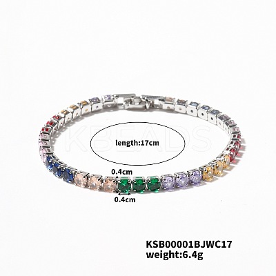 Brass Rhinestone Cup Chains Bracelet for Elegant Women with Subtle Luxury Feel SE6435-8-1