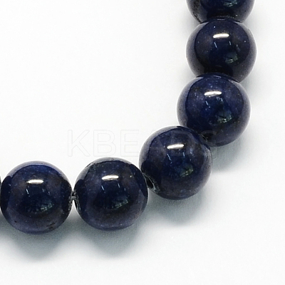 Natural Dyed Mashan Jade Gemstone Bead Strands G-R272-6mm-02-1