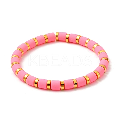 7Pcs 7 Style Polymer Clay Heishi Surfer Stretch Bracelets Set BJEW-SW00088-05-1
