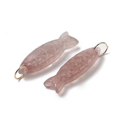 Natural Strawberry Quartz Carved Pendants X-G-G314-01G-01-1