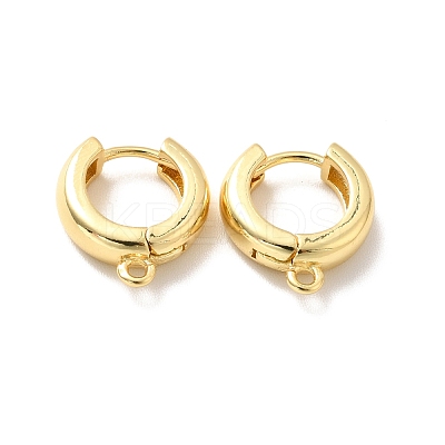 Brass Hoop Earring Findings KK-P215-03G-1