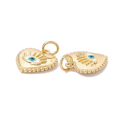 Rack Plating Brass Enamel Charms KK-C247-05G-1