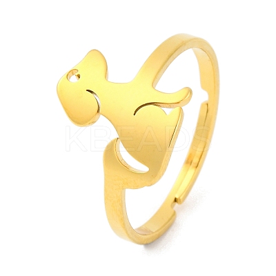 201 Stainless Steel Adjustable Ring for Women RJEW-D082-04F-1
