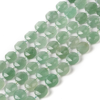 Natural Green Aventurine Bead Strands G-C116-A02-01-1