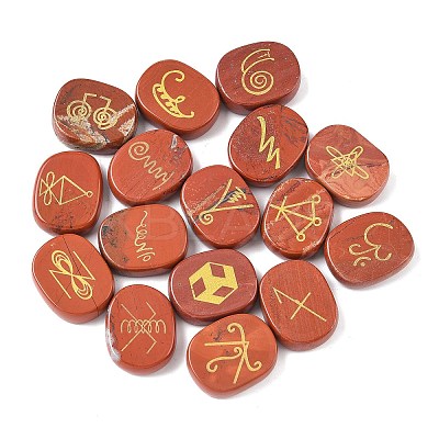 16Pcs 16 Styles Natural Red Jasper Display Decorations G-F786-02A-03-1