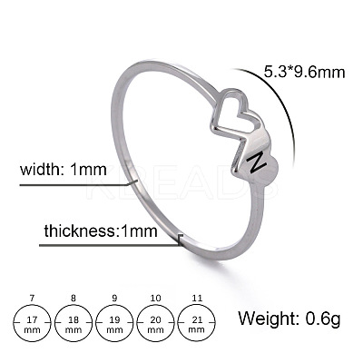304 Stainless Steel Finger Rings for Women Men FS-WGB974C-41-1