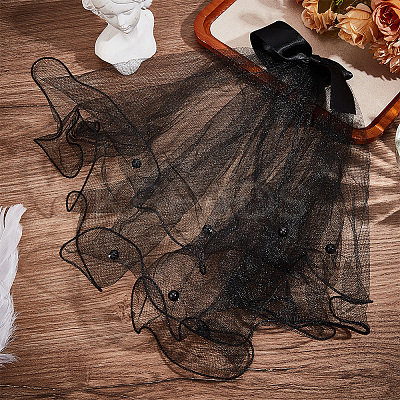 1PC Polyester Dog Pet Wedding Bride Veil AJEW-GF0010-48B-1