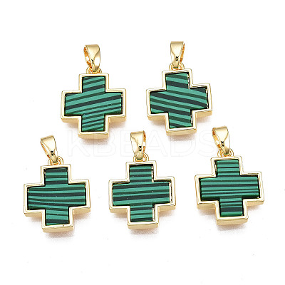 Real 18K Gold Plated Brass Pendants KK-N233-172A-01D-1