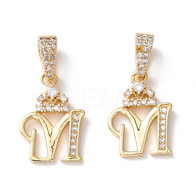 Eco-Friendly Brass Micro Pave Cubic Zirconia Pendants KK-K265-01G-M-1