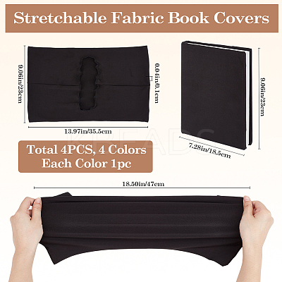 Elastic Fabric Book Covers AJEW-CP0008-68C-1