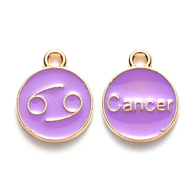 Alloy Enamel Pendants X-ENAM-S124-01B-01D-1