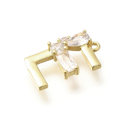 Brass Micro Pave Cubic Zirconia Pendants KK-M310-01G-05-1