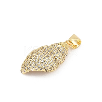 Brass Micro Pave Cubic Zirconia Pendants KK-D317-097G-1