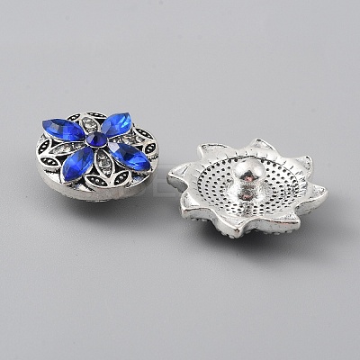 Alloy Rhinestone Snap Buttons DIY-WH0449-39-1