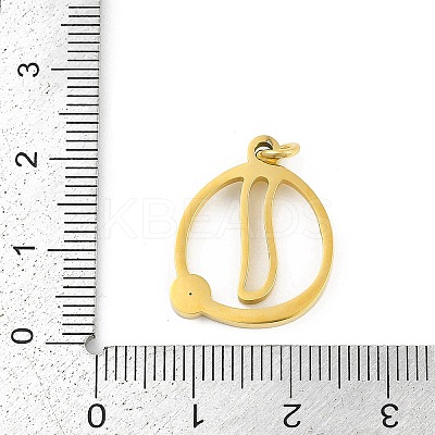 304 Stainless Steel Pendants STAS-R137-01G-O-1